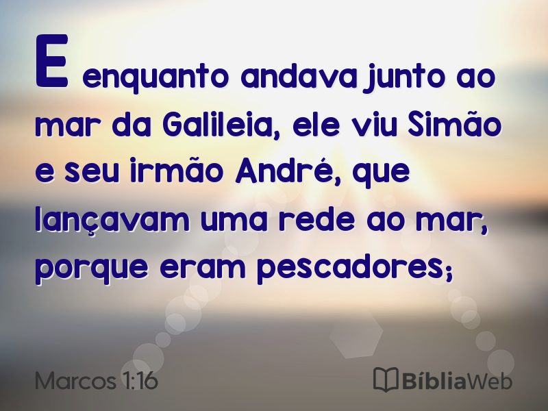 Marcos 1:16 em imagem para compartilhar