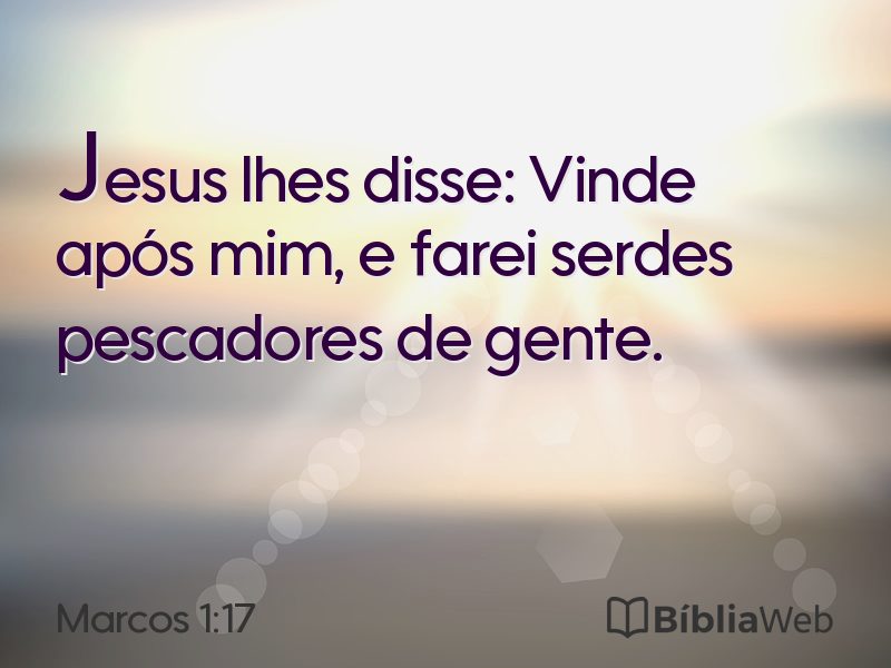 Marcos 1:17 em imagem para compartilhar