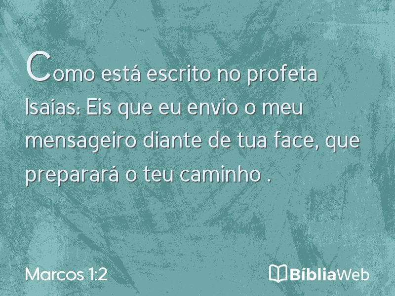 Marcos 1:2 em imagem para compartilhar