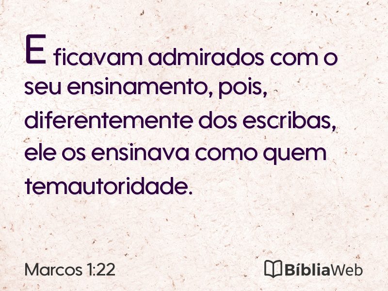 Marcos 1:22 em imagem para compartilhar