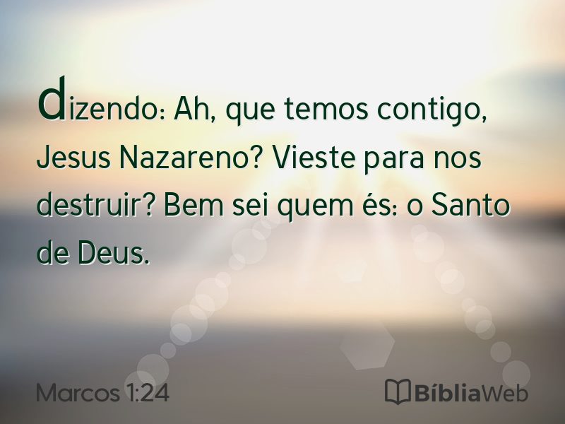 Marcos 1:24 em imagem para compartilhar