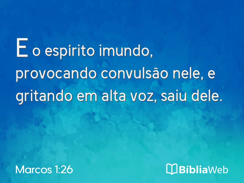 Marcos 1:26 em imagem para compartilhar