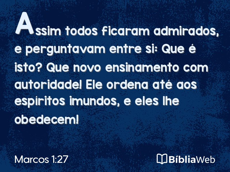 Marcos 1:27 em imagem para compartilhar
