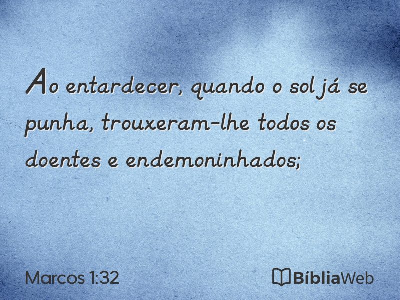 Marcos 1:32 em imagem para compartilhar