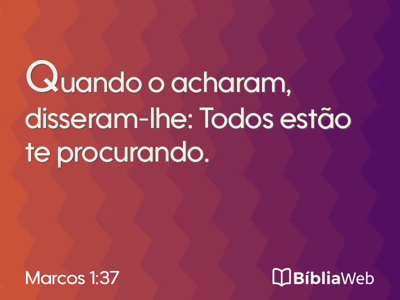 Marcos 1:37 em imagem para compartilhar