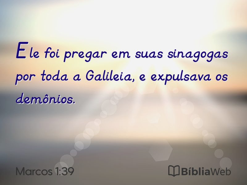Marcos 1:39 em imagem para compartilhar