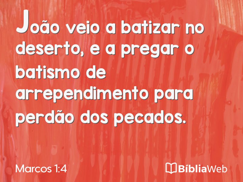 Marcos 1:4 em imagem para compartilhar