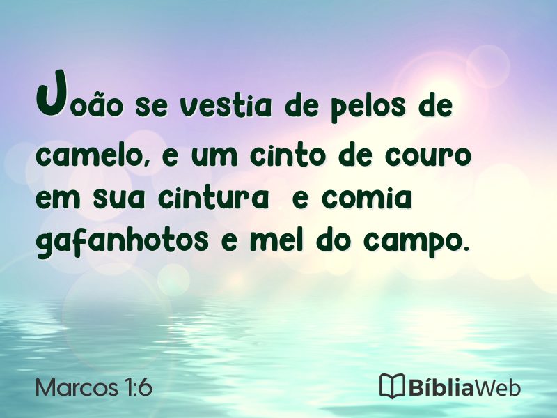 Marcos 1:6 em imagem para compartilhar