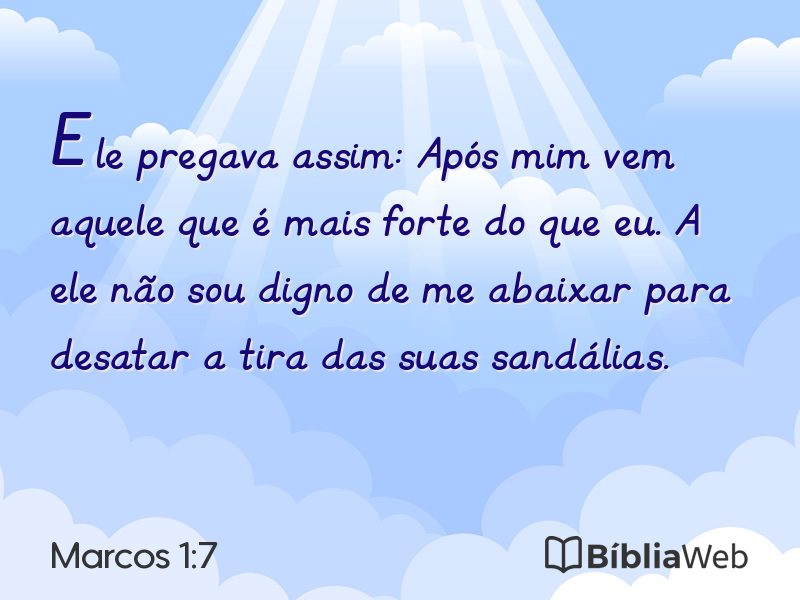 Marcos 1:7 em imagem para compartilhar