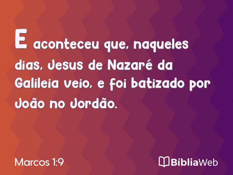 Marcos 1:9 em imagem para compartilhar