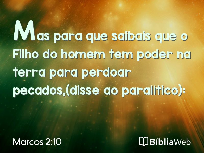 Marcos 2:10 em imagem para compartilhar