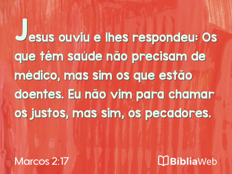 Marcos 2:17 em imagem para compartilhar