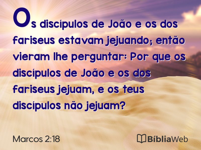 Marcos 2:18 em imagem para compartilhar