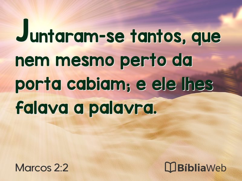 Marcos 2:2 em imagem para compartilhar