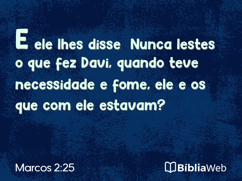 Marcos 2:25 em imagem para compartilhar