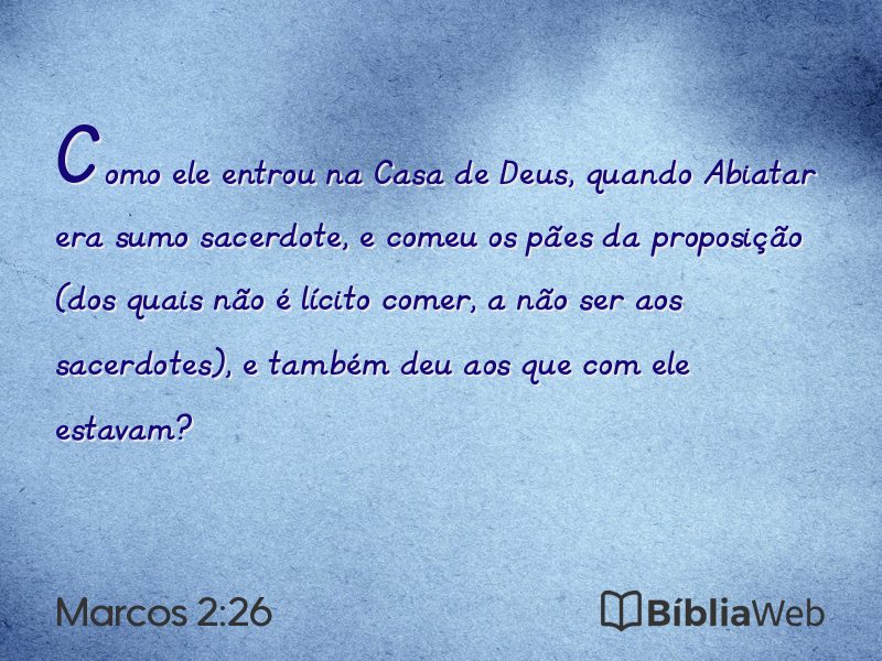 Marcos 2:26 em imagem para compartilhar