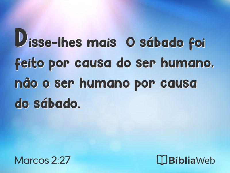 Marcos 2:27 em imagem para compartilhar