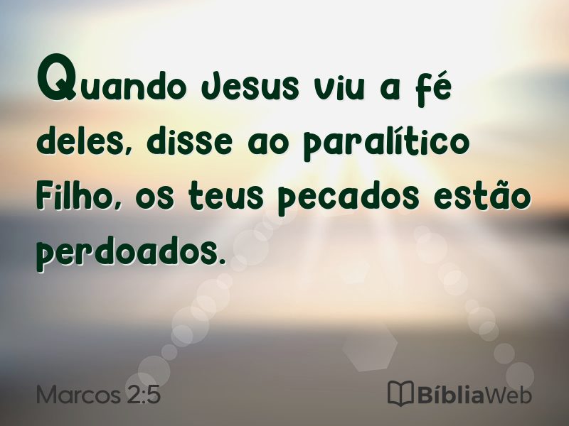 Marcos 2:5 em imagem para compartilhar