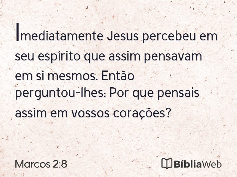 Marcos 2:8 em imagem para compartilhar