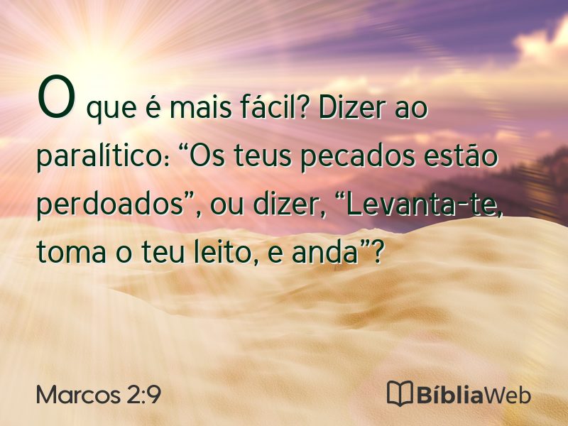 Marcos 2:9 em imagem para compartilhar