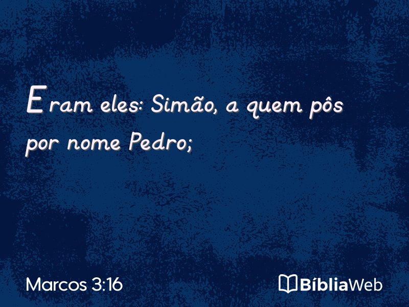 Marcos 3:16 em imagem para compartilhar