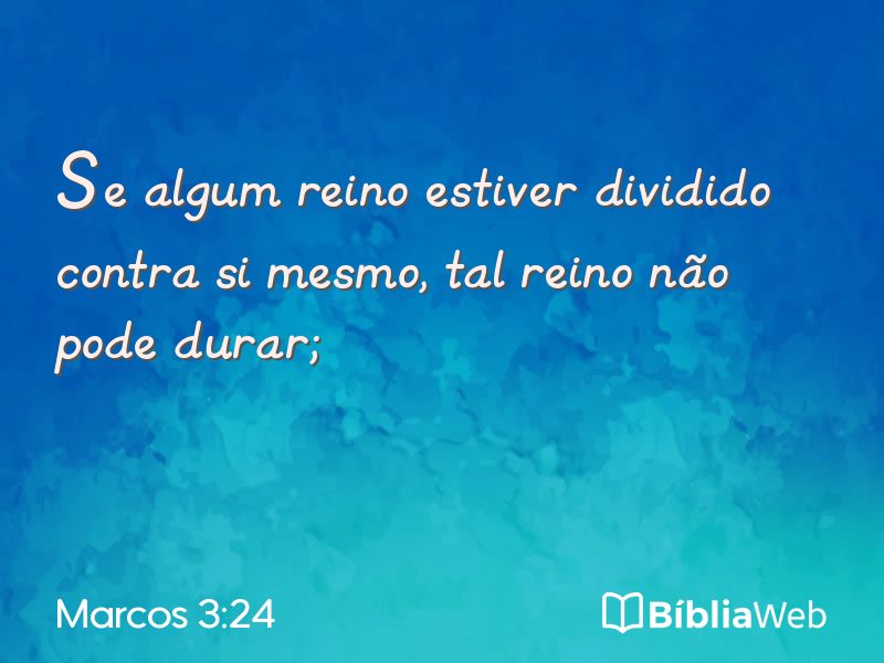 Marcos 3:24 em imagem para compartilhar