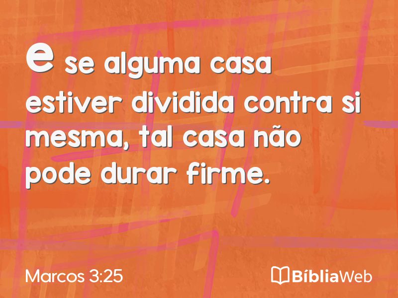 Marcos 3:25 em imagem para compartilhar