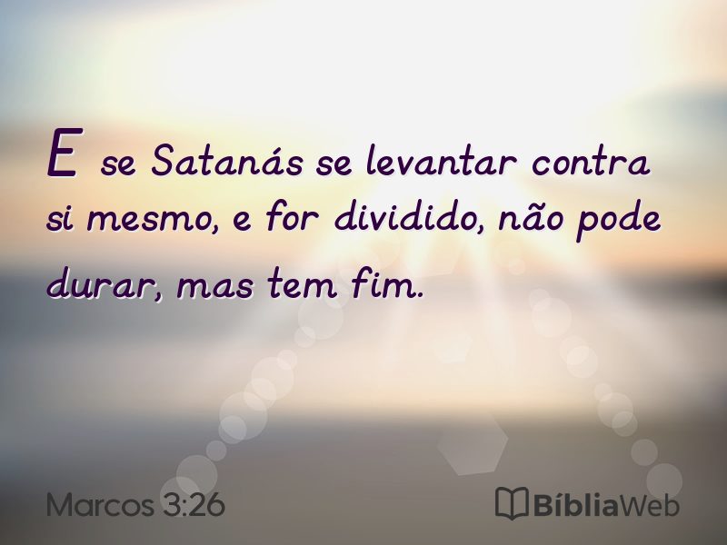 Marcos 3:26 em imagem para compartilhar