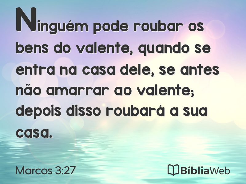 Marcos 3:27 em imagem para compartilhar