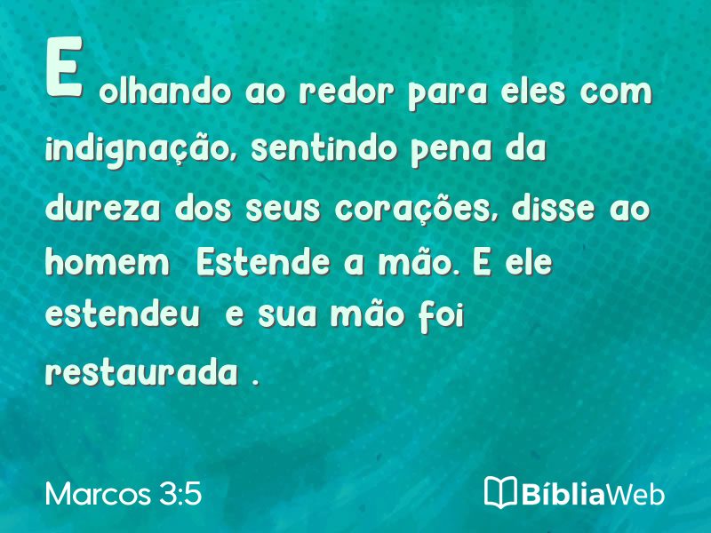 Marcos 3:5 em imagem para compartilhar