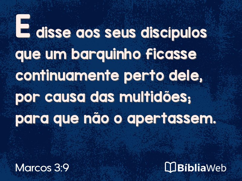 Marcos 3:9 em imagem para compartilhar