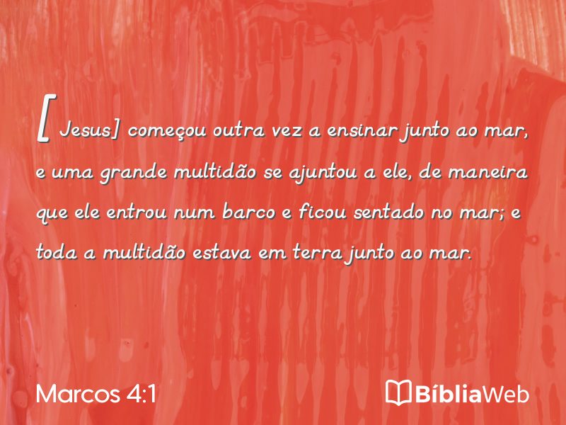 Marcos 4:1 em imagem para compartilhar