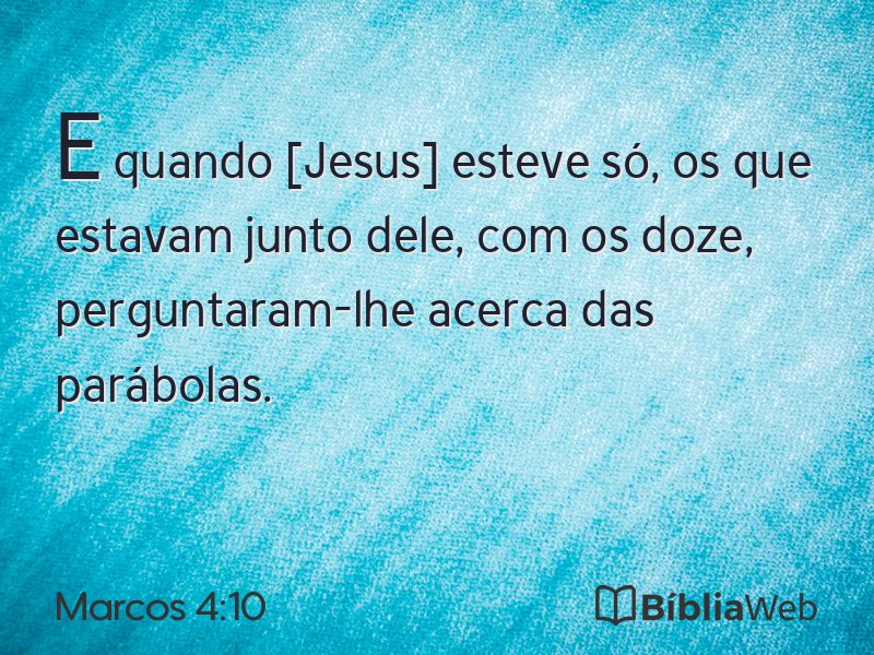 Marcos 4:10 em imagem para compartilhar