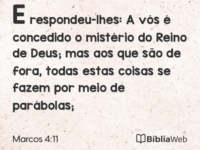 Marcos 4:11 em imagem para compartilhar