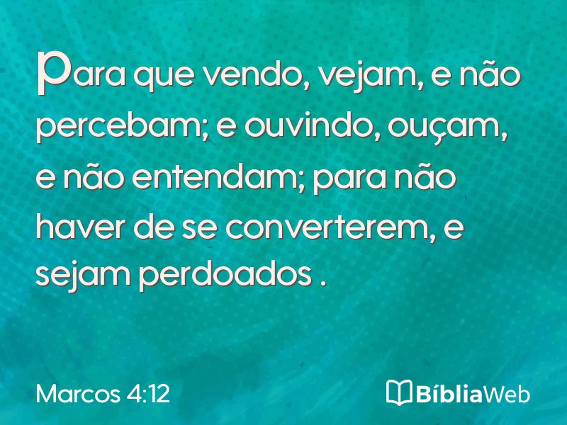 Marcos 4:12 em imagem para compartilhar