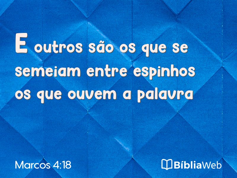 Marcos 4:18 em imagem para compartilhar