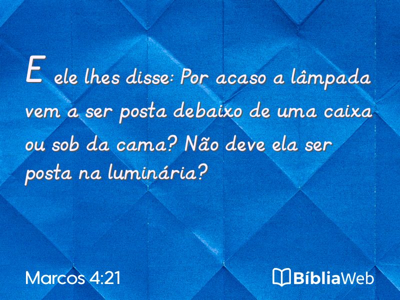 Marcos 4:21 em imagem para compartilhar
