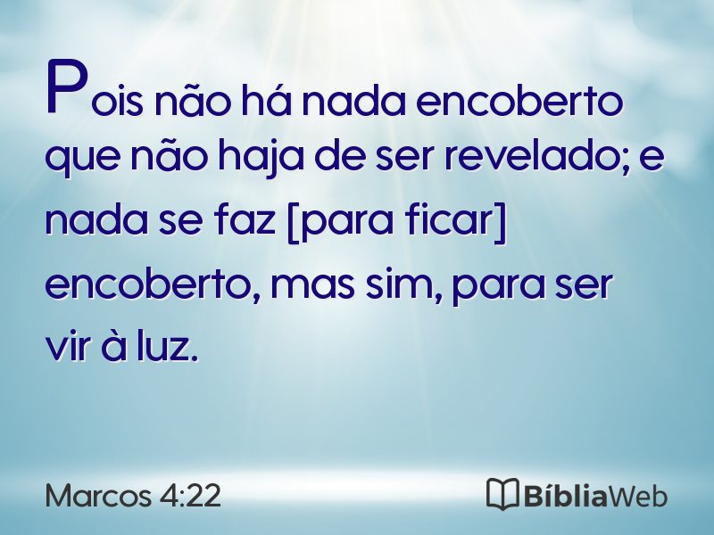 Marcos 4:22 em imagem para compartilhar