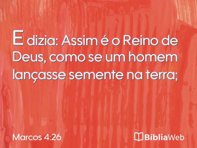 Marcos 4:26 em imagem para compartilhar