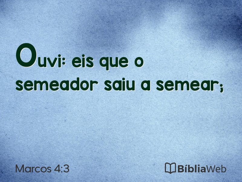 Marcos 4:3 em imagem para compartilhar