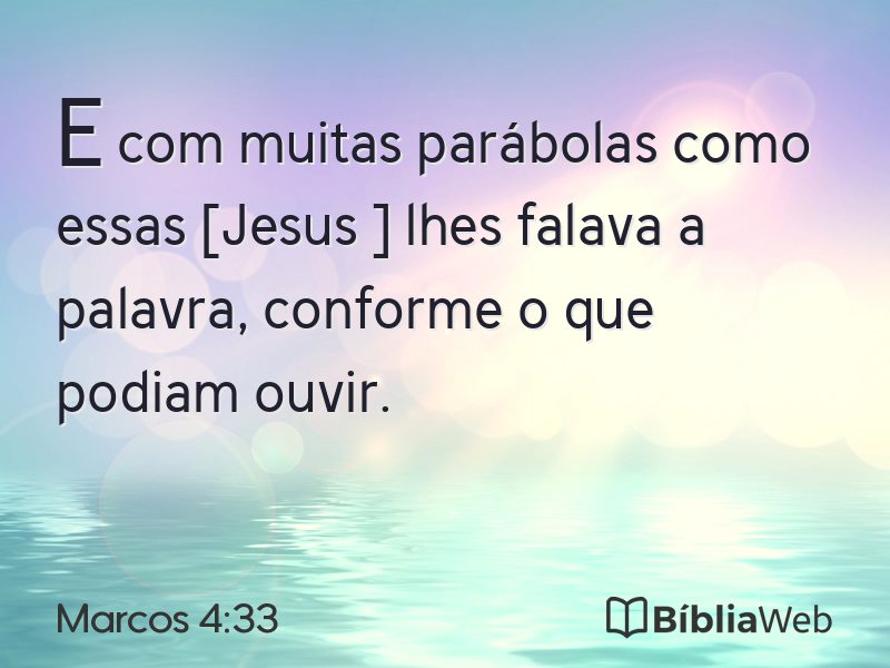 Marcos 4:33 em imagem para compartilhar