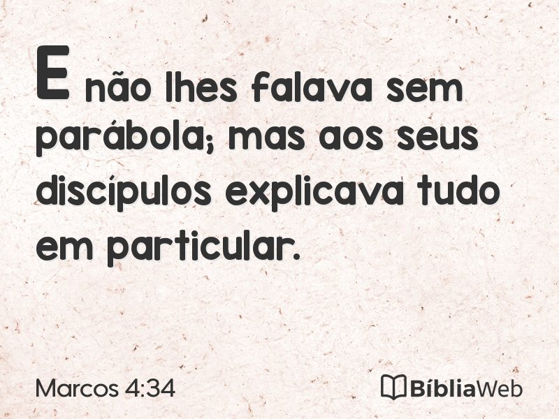 Marcos 4:34 em imagem para compartilhar