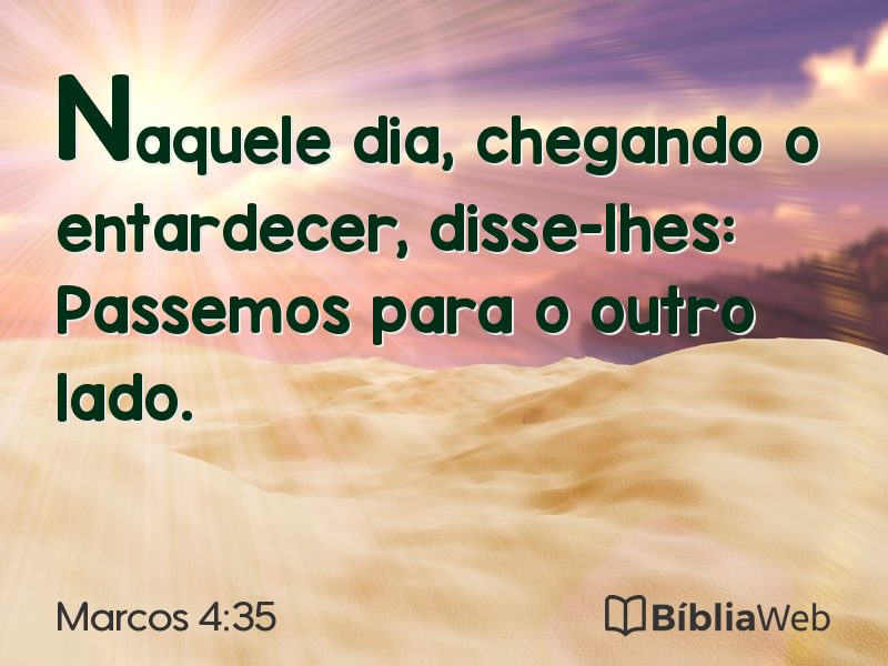 Marcos 4:35 em imagem para compartilhar