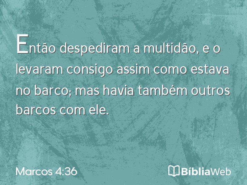 Marcos 4:36 em imagem para compartilhar