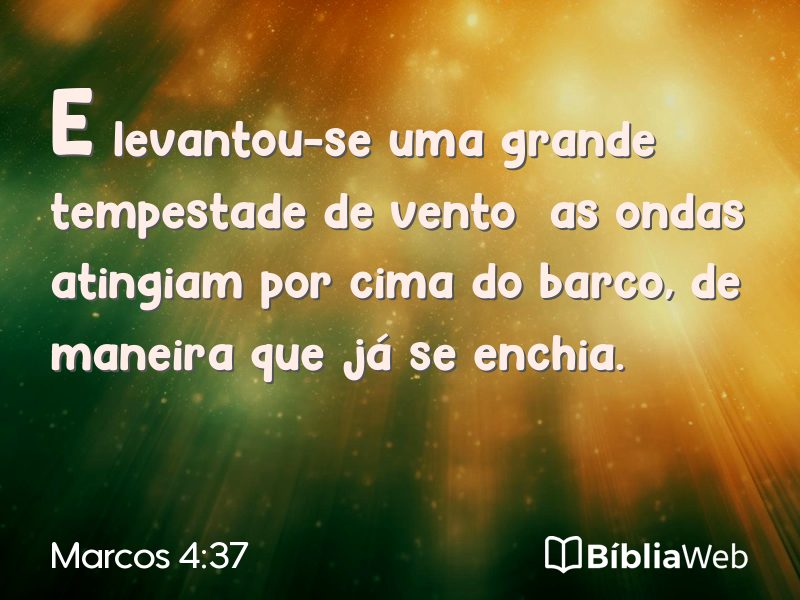 Marcos 4:37 em imagem para compartilhar