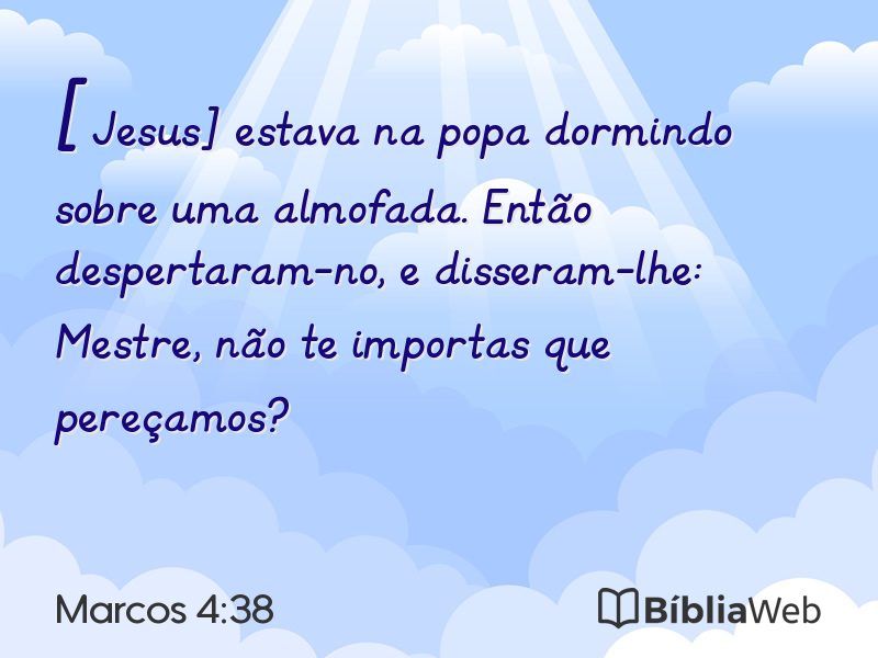Marcos 4:38 em imagem para compartilhar
