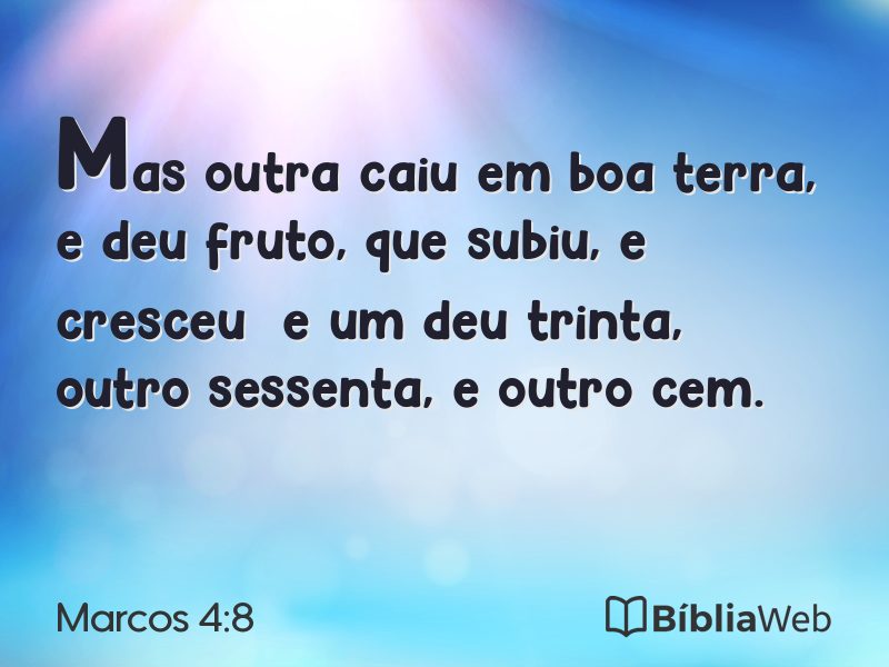 Marcos 4:8 em imagem para compartilhar