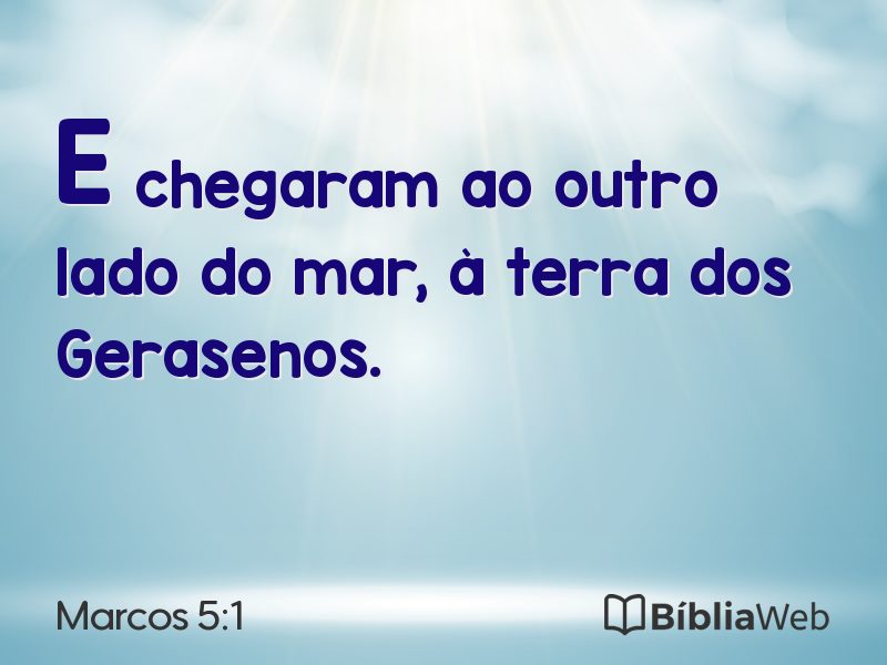 Marcos 5:1 em imagem para compartilhar