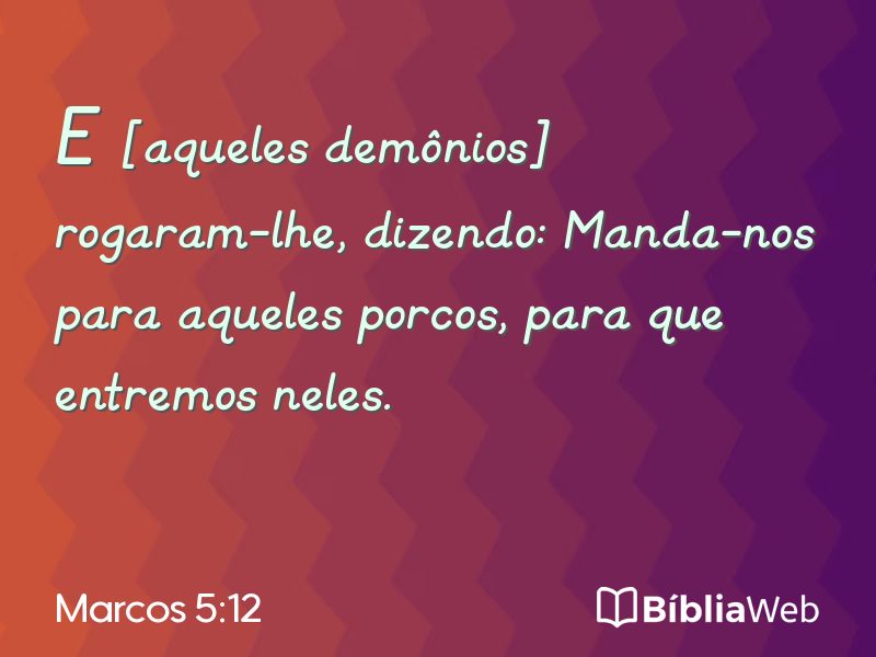Marcos 5:12 em imagem para compartilhar