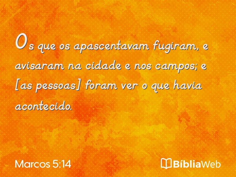 Marcos 5:14 em imagem para compartilhar